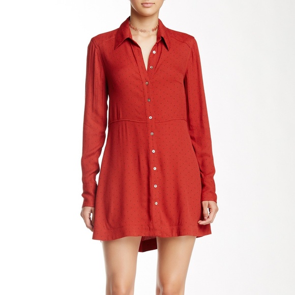 Free People Dresses & Skirts - This Town Printed Shirt Dress